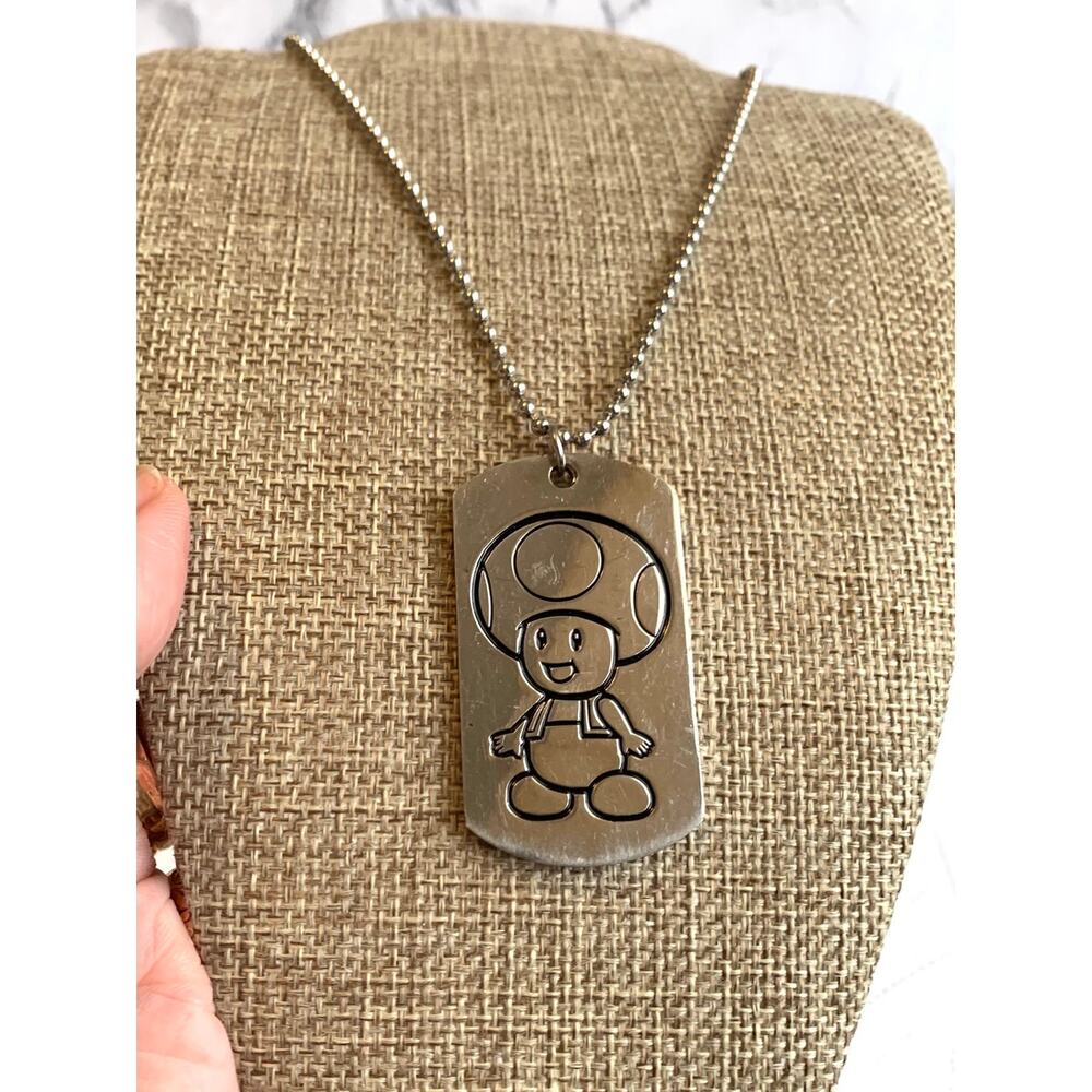 Super Mario Heavy Toad Dog Tag on Ball Bead Chain 2015